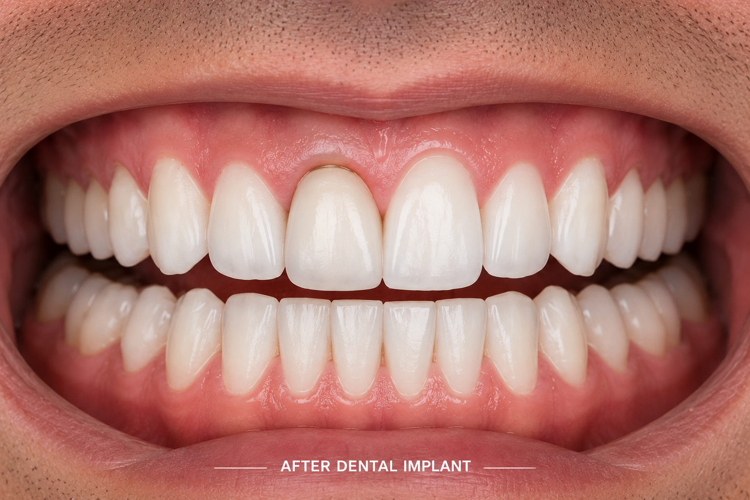 Dental implant after treatment