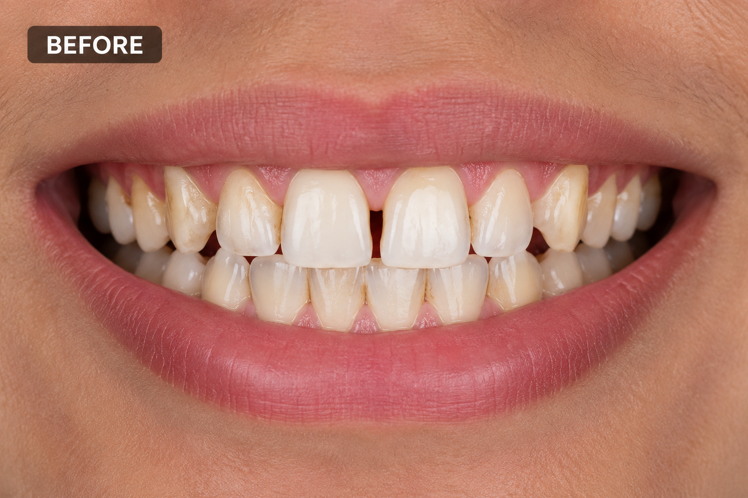 Smile makeover before treatment